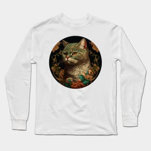 Amazing Cute Adorable Cat and Floral Design Collection for Cat Lovers Long Sleeve T-Shirt